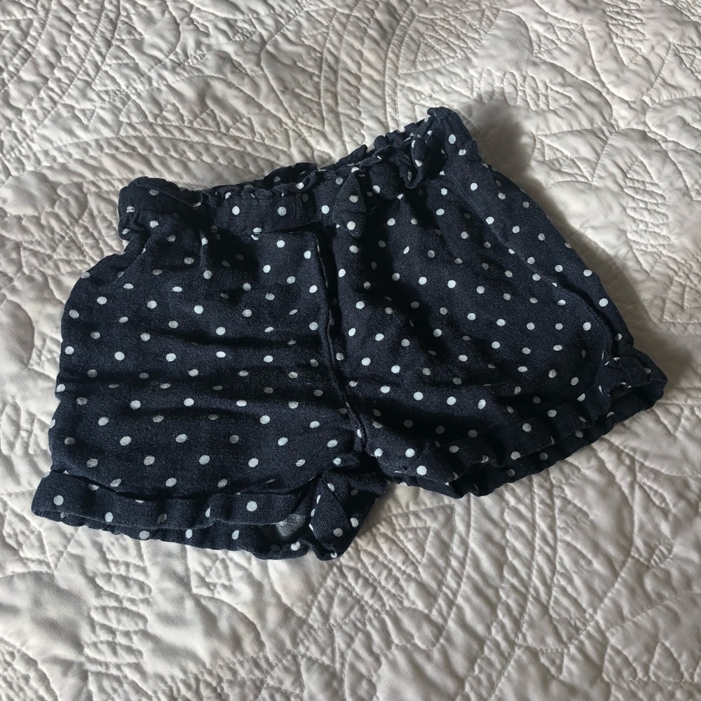 H&M (9-12m) Navy Polkadot Shorts